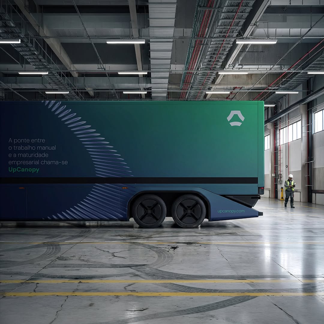 This image captures a juxtaposition between raw industrial architecture and clean, modern functional design. The visual language emphasizes precision, robust structure, and minimalist color blocking to highlight the specialized equipment in a high-bay environment.