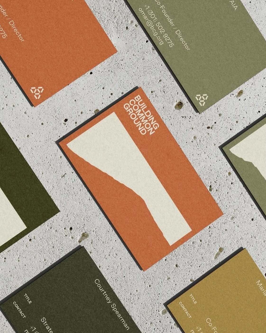 The image displays a grid of square or rectangular cards with muted, earthy tones, suggesting a sophisticated and minimalist design system. The visual language relies on subtle color blocking and clean typography to create a sense of organized, premium information delivery.