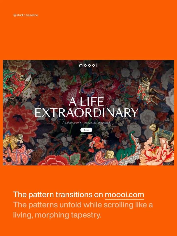 The image presents a rich, dark, and deeply textured visual experience, utilizing intricate, organic patterns reminiscent of nature or tapestry. The design evokes a sense of luxury, depth, and immersive visual storytelling through its detailed illustration style.