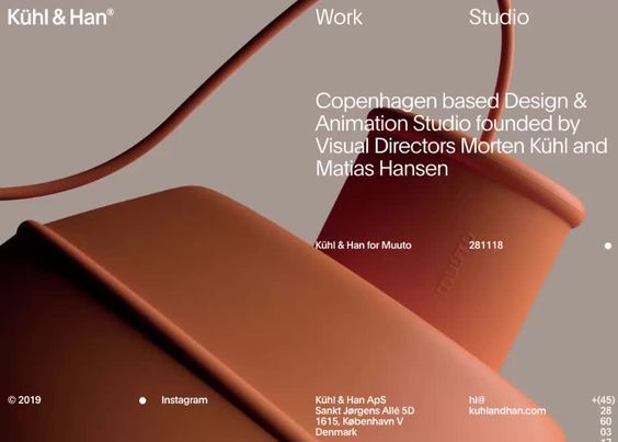 The image presents a minimalist and warm aesthetic, characterized by muted earth tones and clean lines. The visual language is sophisticated and professional, suggesting a focus on design, animation, or creative services.