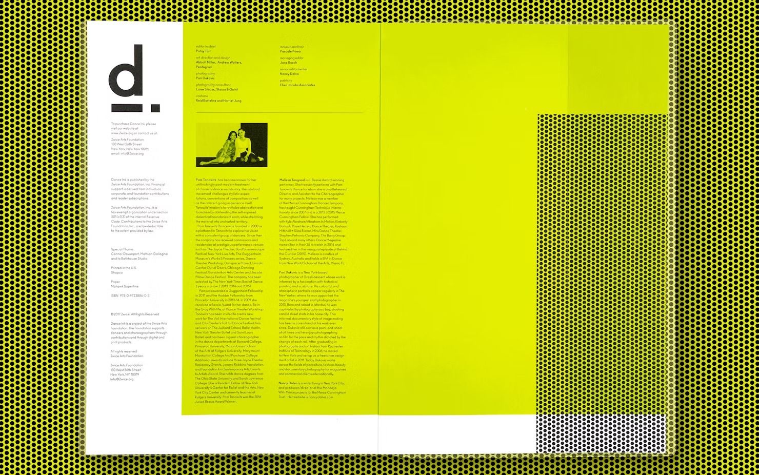 The design features a clean, minimalist layout dominated by a vibrant, saturated yellow against stark white and black elements. It employs strong asymmetry and negative space to create a modern, high-contrast visual experience.