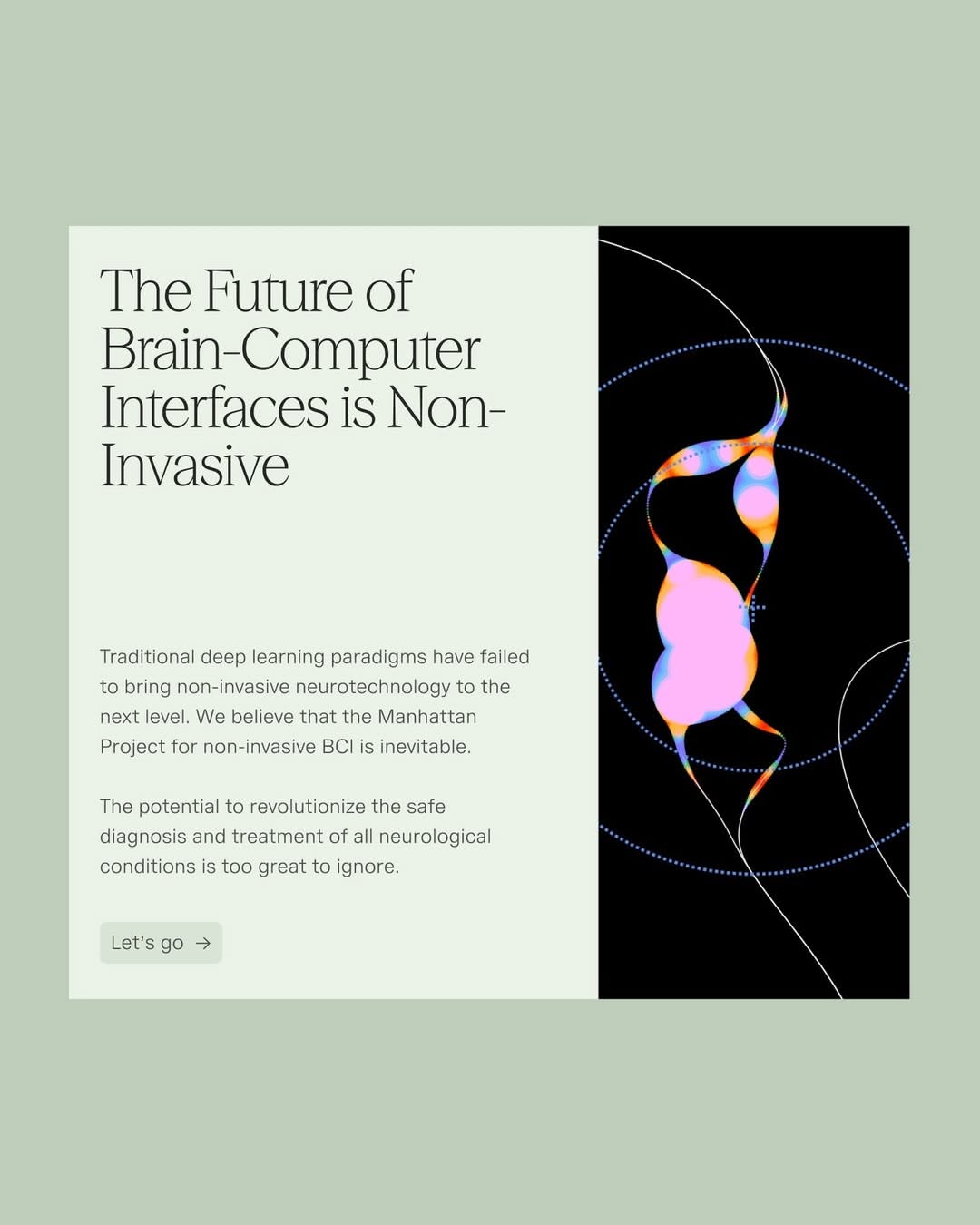 The design is clean, minimalist, and professional, using ample white space to focus attention on the text and a subtle, abstract graphic element. The visual language is modern and scientific, conveying a sense of forward-thinking research.