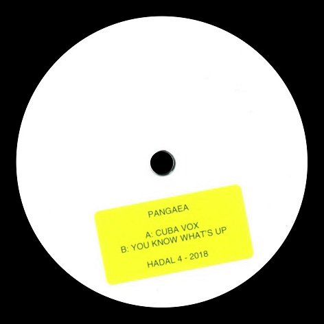 This design utilizes high contrast and stark minimalism, pairing a clean white disc with a vibrant yellow label against a deep black background. The visual language is functional and direct, typical of analog media packaging, emphasizing clear information and simple geometry.