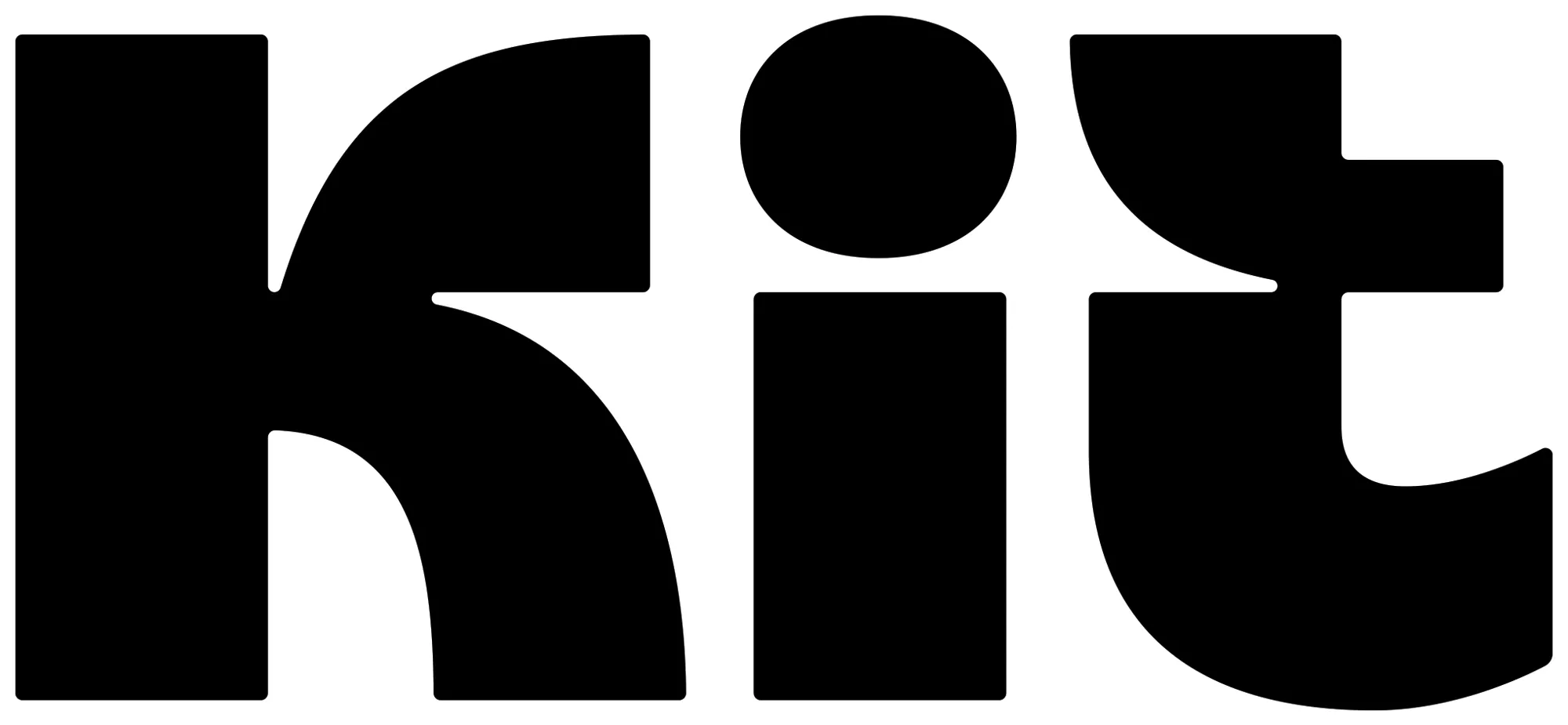 This design utilizes a stark, high-contrast typographic approach, featuring bold, solid black lettering against a pure white background. The visual language is minimalist and assertive, relying entirely on the weight and shape of the sans-serif characters to convey a sense of strength and modernity.