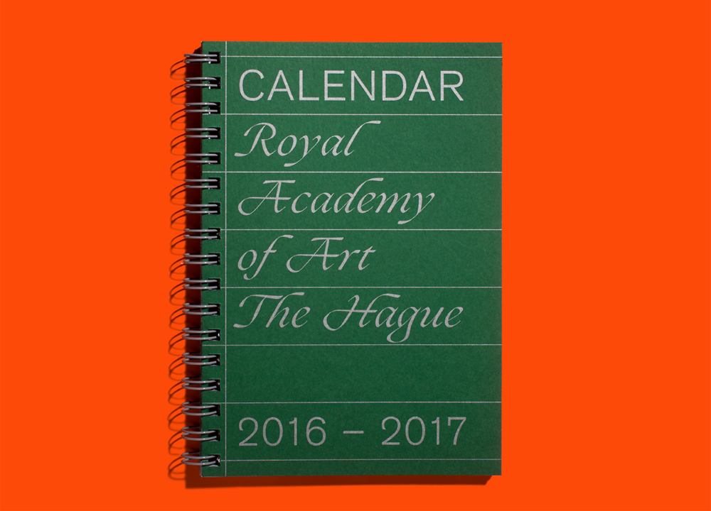 This image features a simple, utilitarian notebook cover with clean, serif typography set against a vibrant orange background. The design conveys a sense of academic formality and organized record-keeping through its minimalist yet structured presentation.