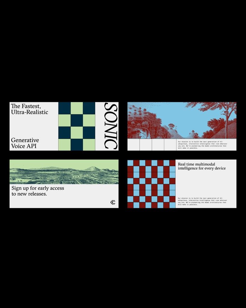 The image presents a clean, modern, and technical visual identity using a stark black background contrasted with distinct blocks of color and texture. The design employs geometric patterns to convey concepts related to advanced technology or software features.