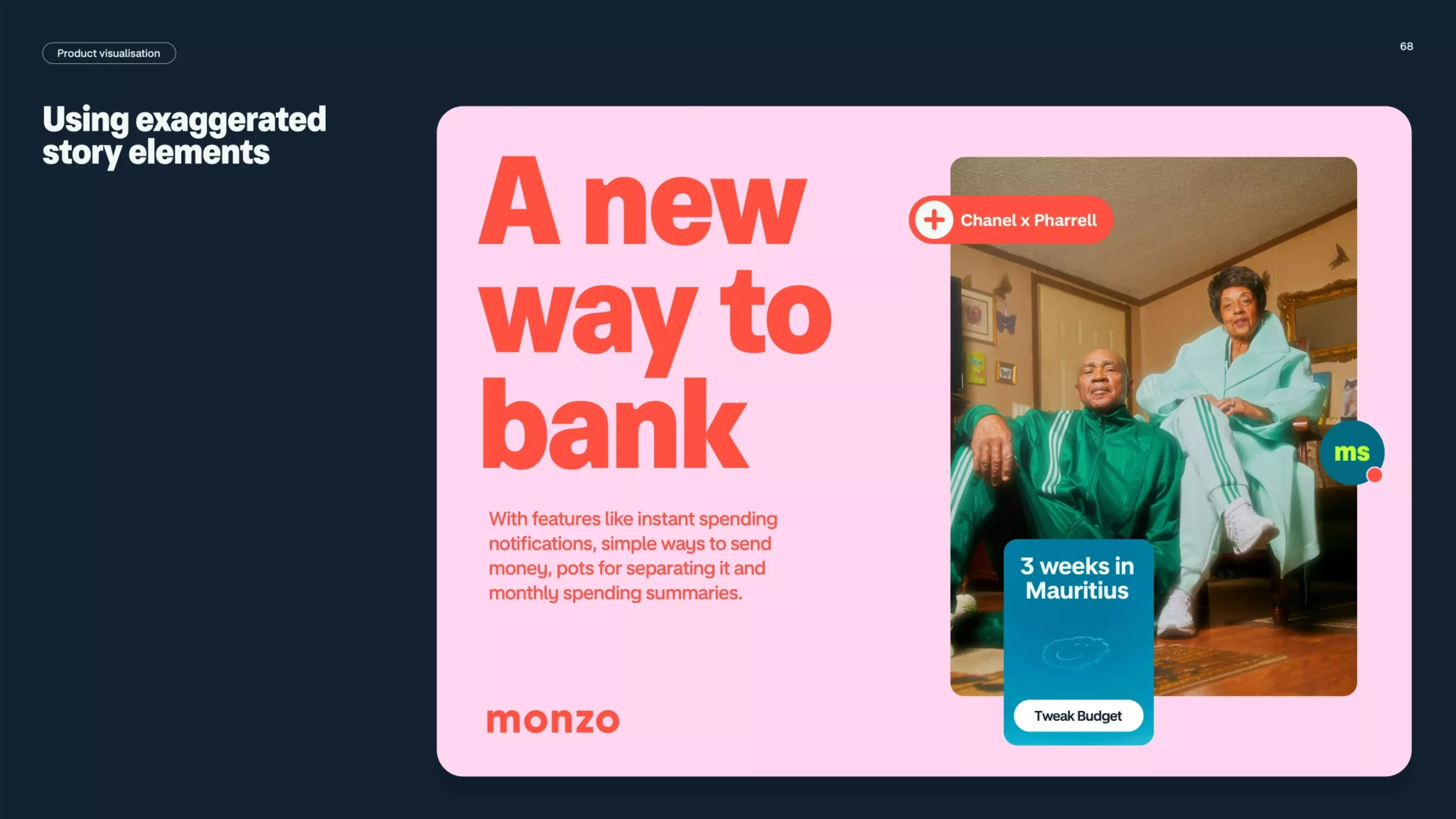 The design uses a soft, warm color palette dominated by pinks and muted greens, creating an inviting yet professional feel. The layout is clean, featuring a large central text block juxtaposed against a photographic element to illustrate the concept.