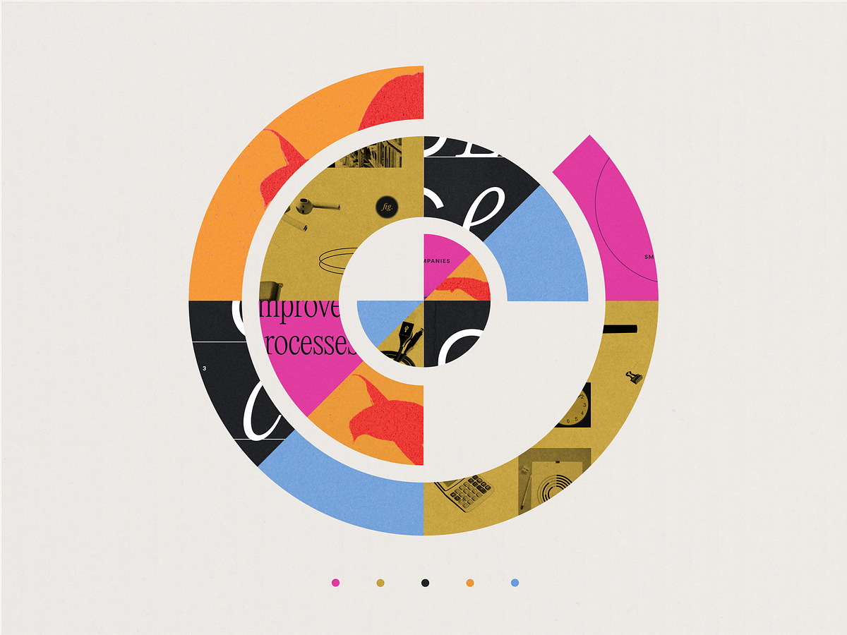 This is a complex, circular infographic design utilizing a segmented wheel structure to convey concepts or processes. The design employs a warm yet muted color palette with strong geometric segmentation, giving it a modern, organized, and professional feel.