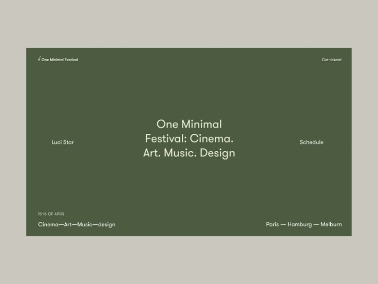 The design is minimalist and clean, utilizing a muted olive green background with simple white text to convey a sophisticated and academic tone. The layout is balanced, centering key information while maintaining significant negative space.