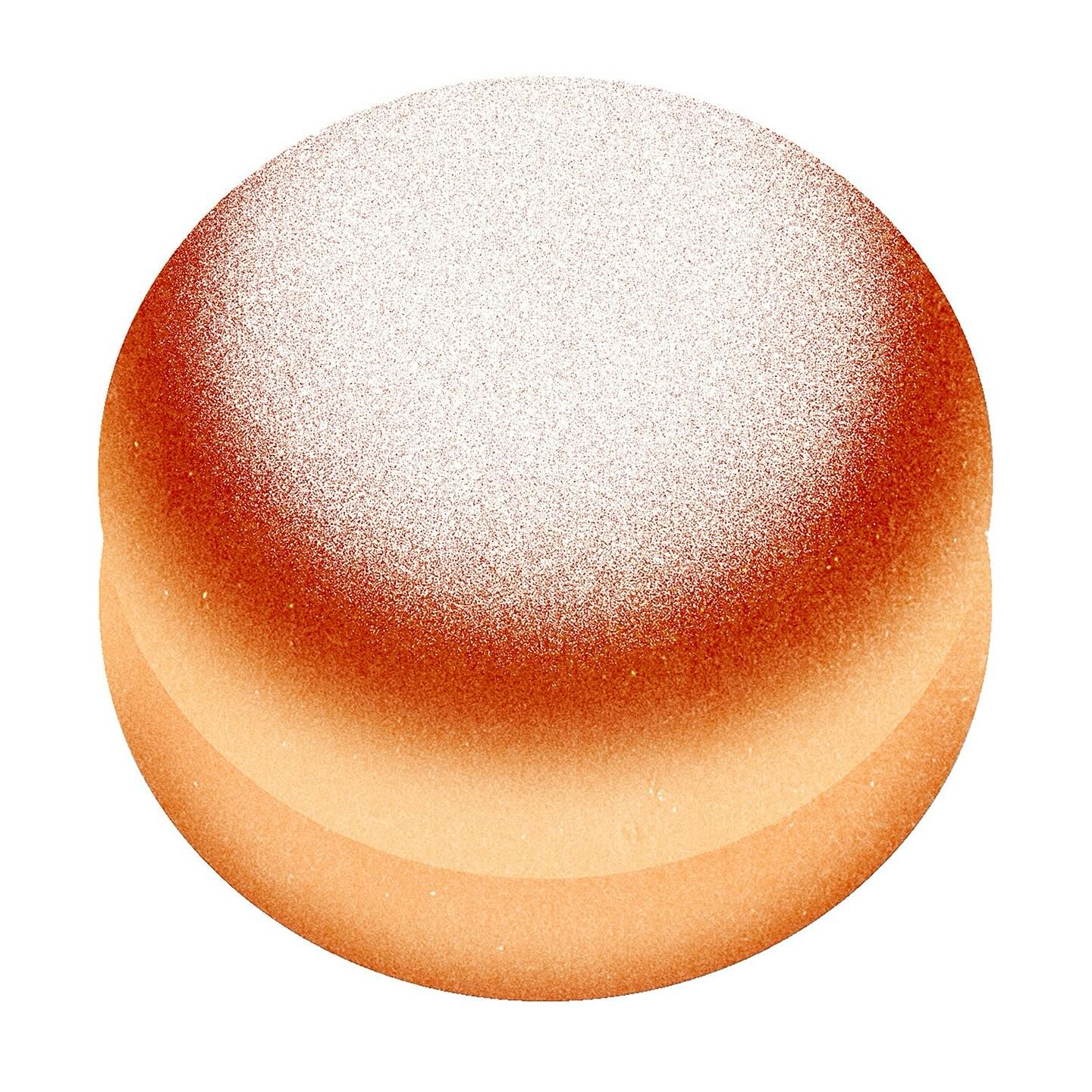 This image presents a smooth, spherical object with a distinct gradient transition from a deep reddish-brown core to a lighter, almost beige exterior. The visual language is minimalist and focused on subtle tonal shifts to create depth and volume.