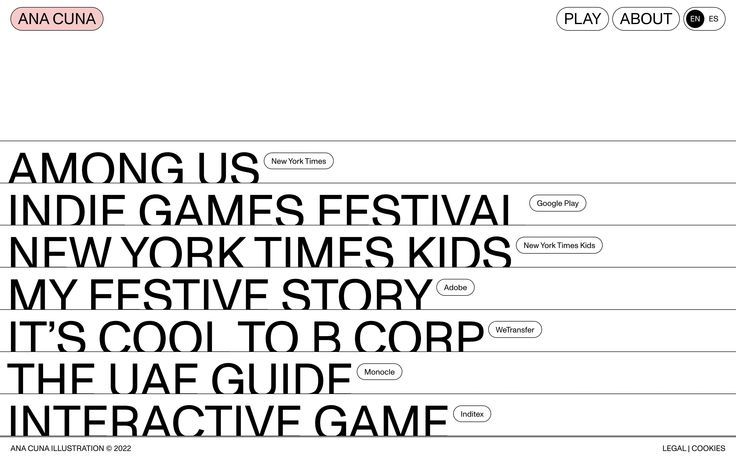 This design employs a stark, minimalist visual language characterized by high contrast and clean typography. The layout is purely functional, utilizing a vertical list structure to present various titles or links with clear segmentation. The overall feel is academic, structured, and highly focused on content navigation.