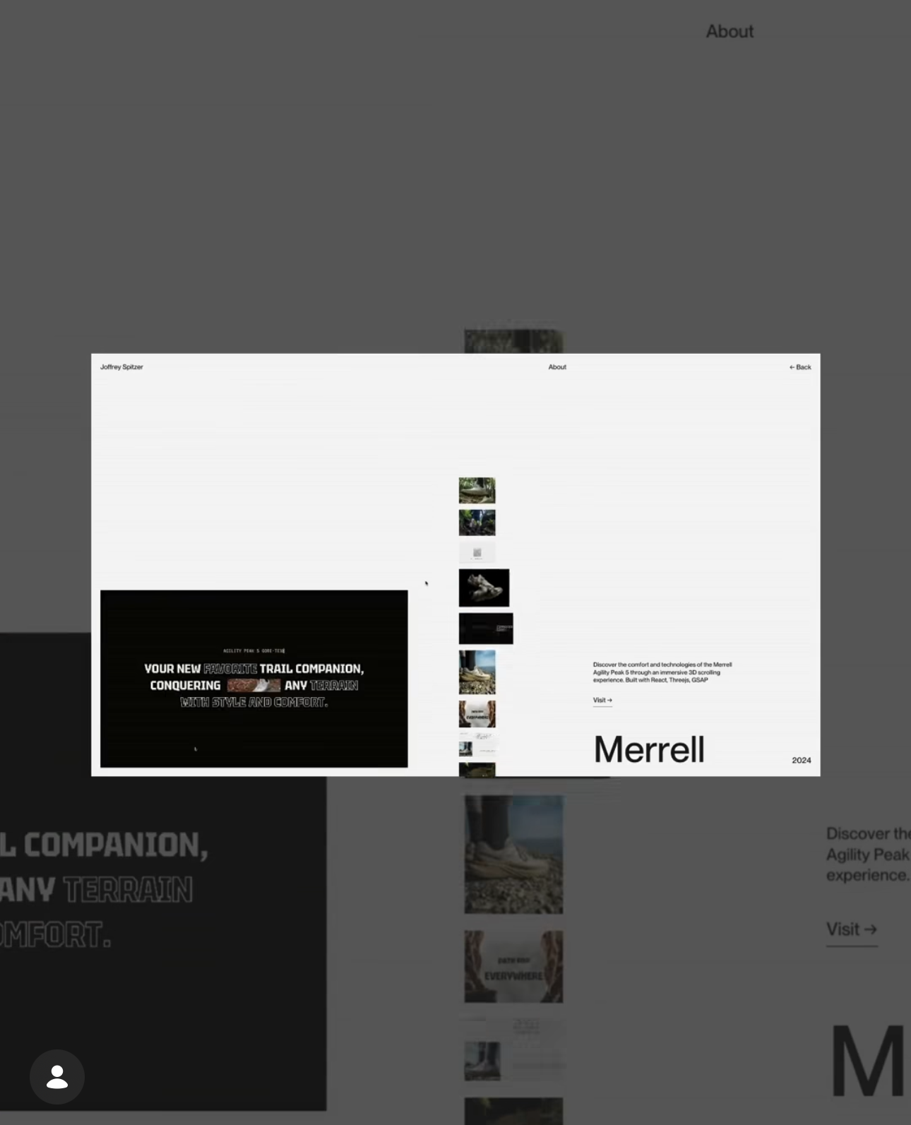 This design employs a sophisticated, minimalist aesthetic characterized by strong use of negative space and a monochromatic color scheme. The visual language is clean, professional, and emphasizes high-quality imagery, giving the page a serious and premium feel.