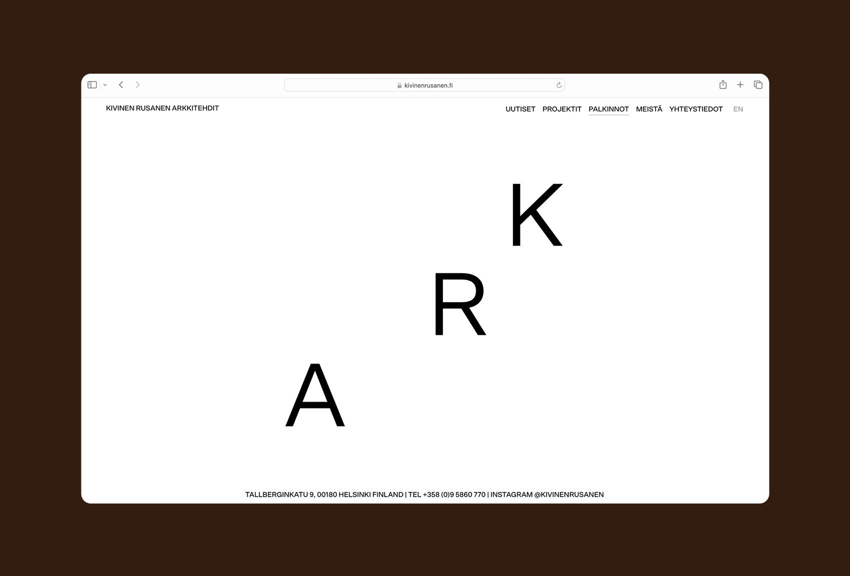 This design utilizes a stark, high-contrast minimalist approach, pairing dark earth tones with crisp white space to create a clean and professional interface. The visual language relies heavily on generous negative space and bold, geometric typography to convey a sense of modern clarity and institutional seriousness.