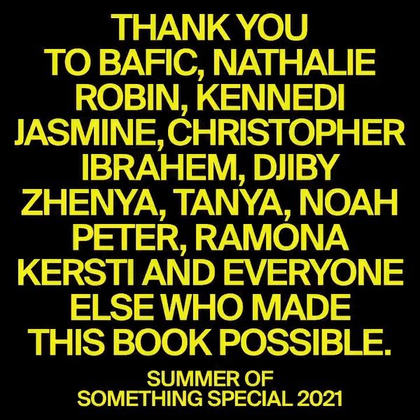 This design utilizes a high-contrast, minimalist approach, relying on stark black and vibrant yellow text to create immediate visual impact. The layout is clean and centered, emphasizing the gratitude through stacked typography and generous spacing.