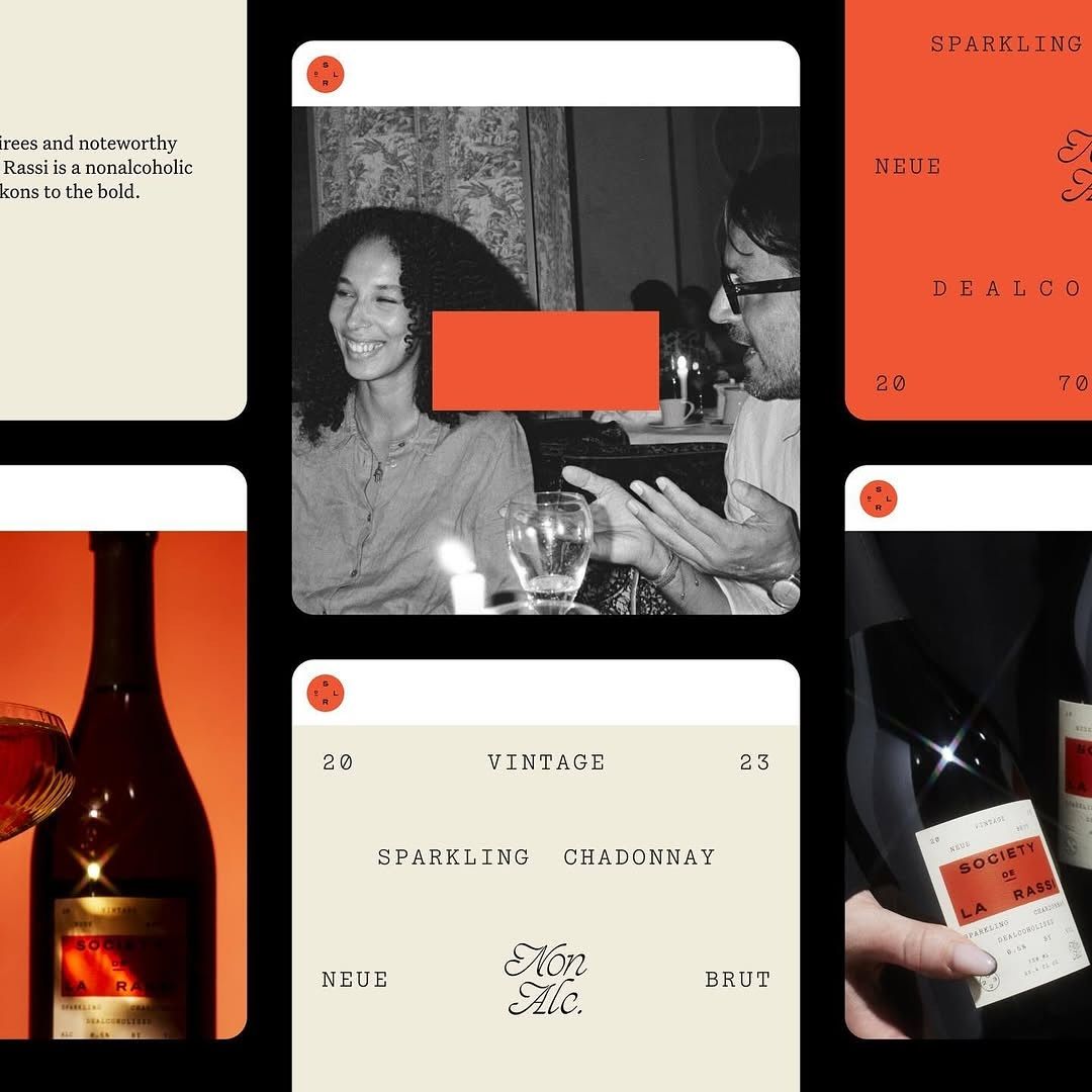 This visual collage employs a sophisticated, high-contrast editorial style, blending warm photographic elements with clean, minimalist typography. The design successfully conveys a sense of luxury and premium quality through careful use of negative space and a restrained color palette.