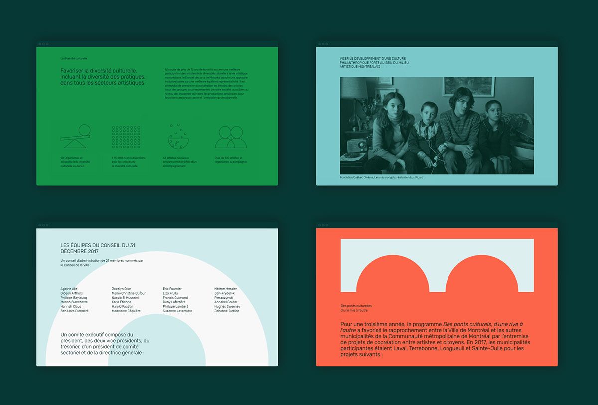 The image presents three distinct informational graphics or documents, characterized by a clean, modern, and professional aesthetic. The design relies heavily on negative space, clear hierarchy through typography, and a restrained color palette to convey seriousness and organization.