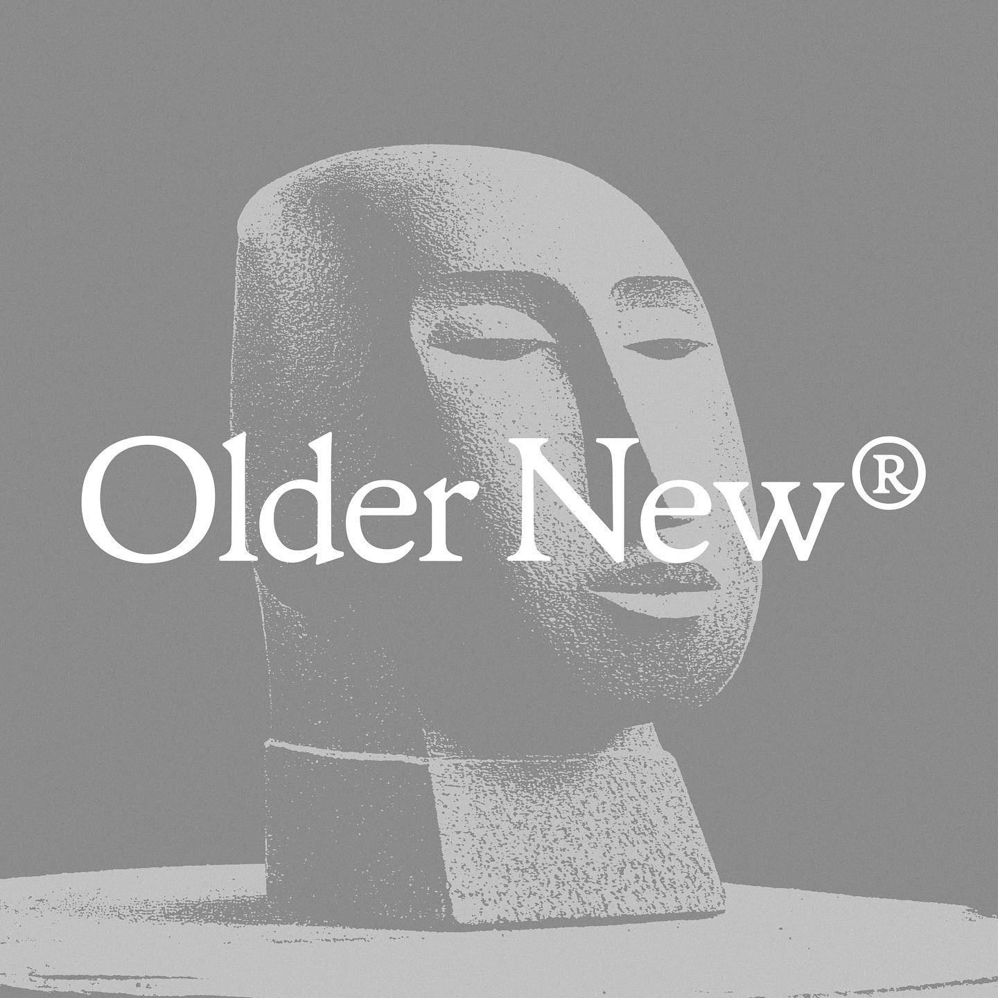 This design utilizes a strong monochromatic palette and textural rendering to create a timeless, monumental feel. The image employs a clean profile bust combined with clear typography to convey heritage and established quality.