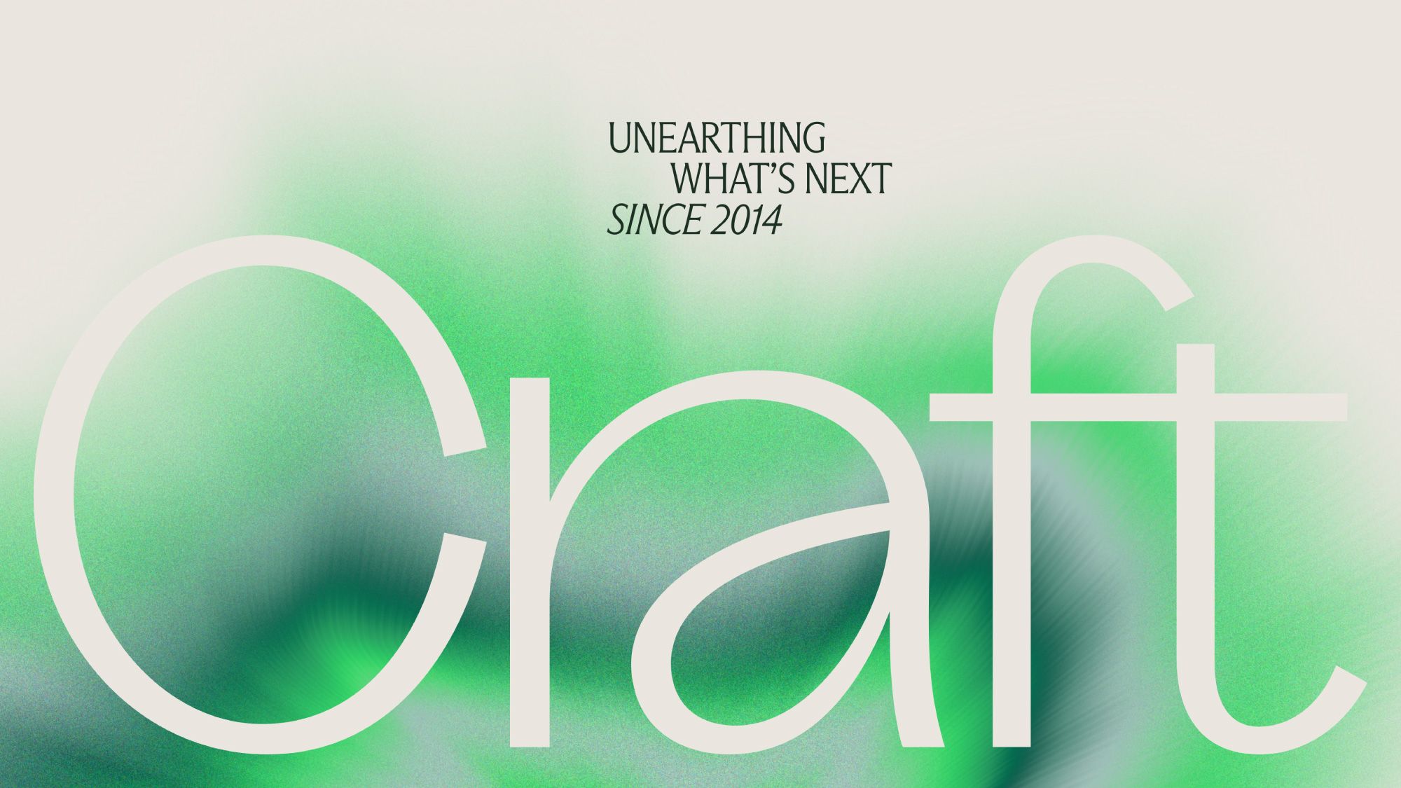 This design features a minimalist and organic aesthetic, utilizing soft, blurred gradients of green and white to create a calming backdrop. The composition focuses heavily on clean typography, balancing modern simplicity with an earthy, natural texture.