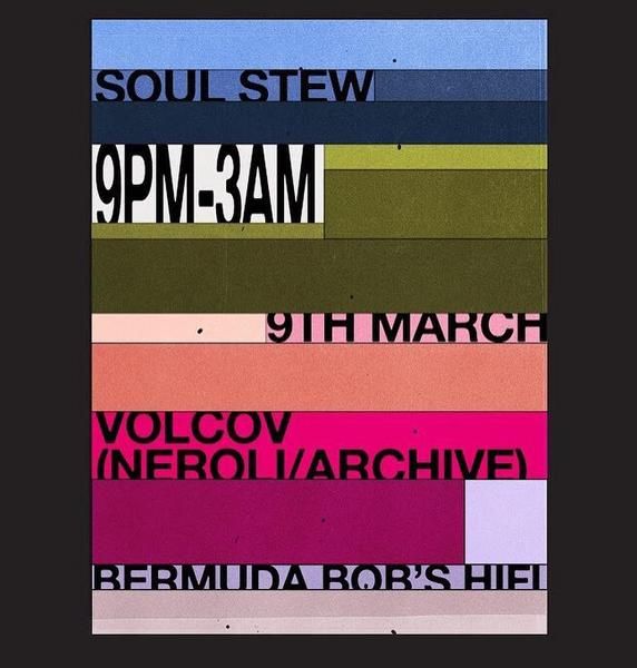 This design utilizes a strong modular grid structure, stacking solid blocks of muted earth tones and deep blues to create a highly organized visual hierarchy. The aesthetic is bold and graphic, employing clean typography and distinct color segmentation to present information in a striking, segmented list format.