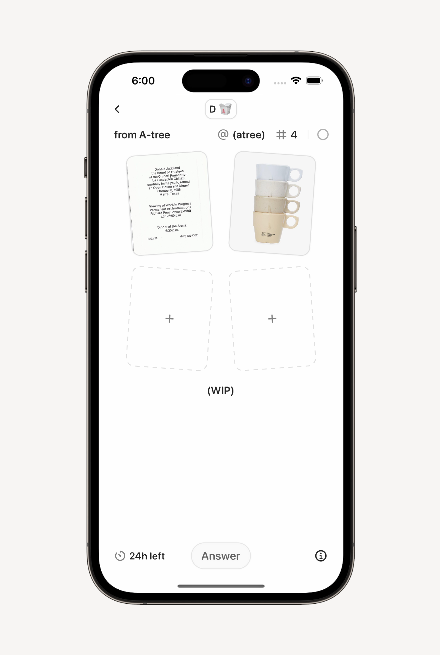 The image displays a clean, minimalist mobile application interface characterized by ample white space and clear, functional typography. The design emphasizes ease of use through simple iconography and a light, modern aesthetic typical of contemporary mobile UX.