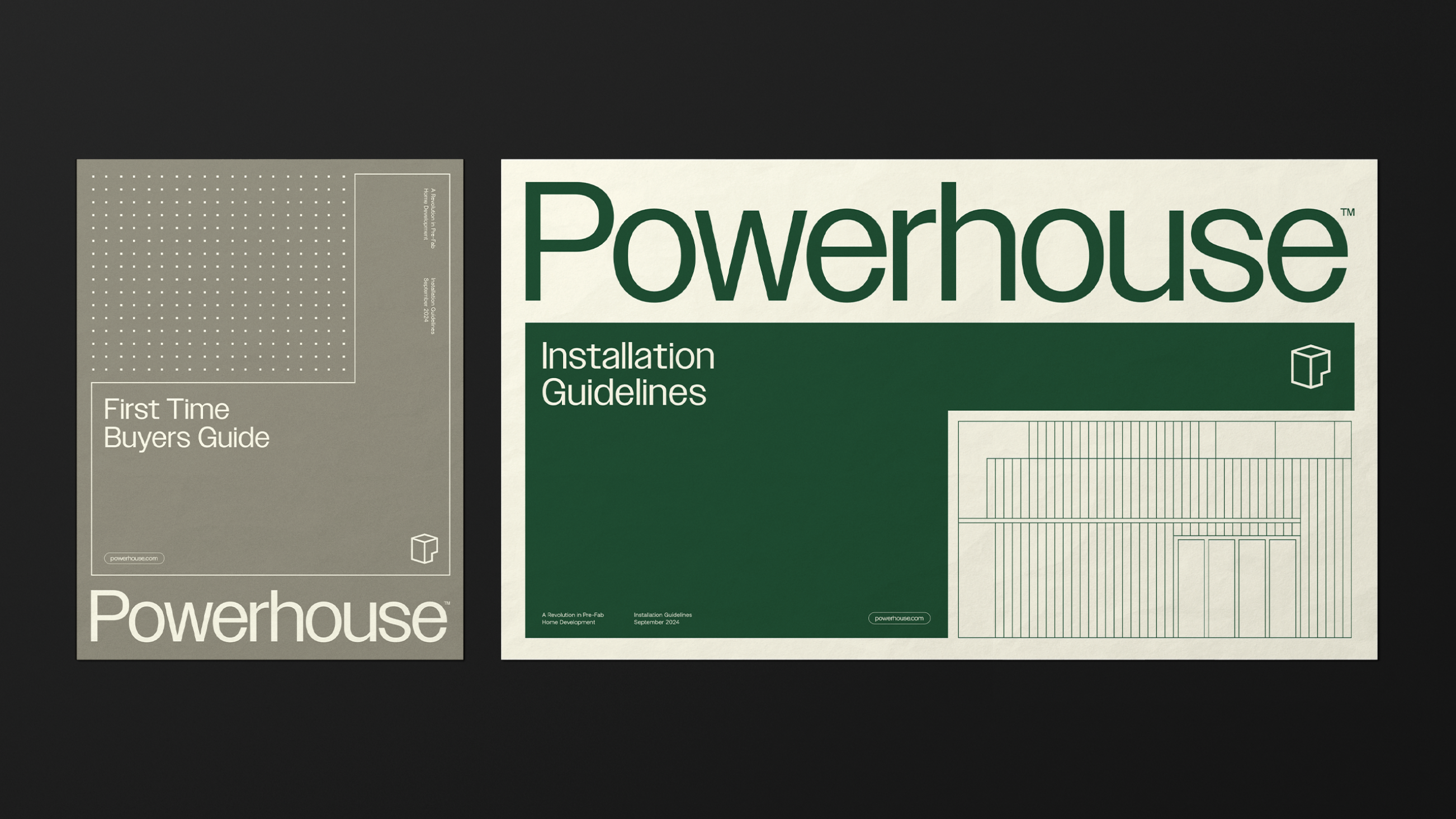 This design utilizes a clean, minimalist aesthetic characterized by strong geometric lines and ample negative space. The visual language is strictly functional and professional, relying on subdued color tones to emphasize clarity and technical information.