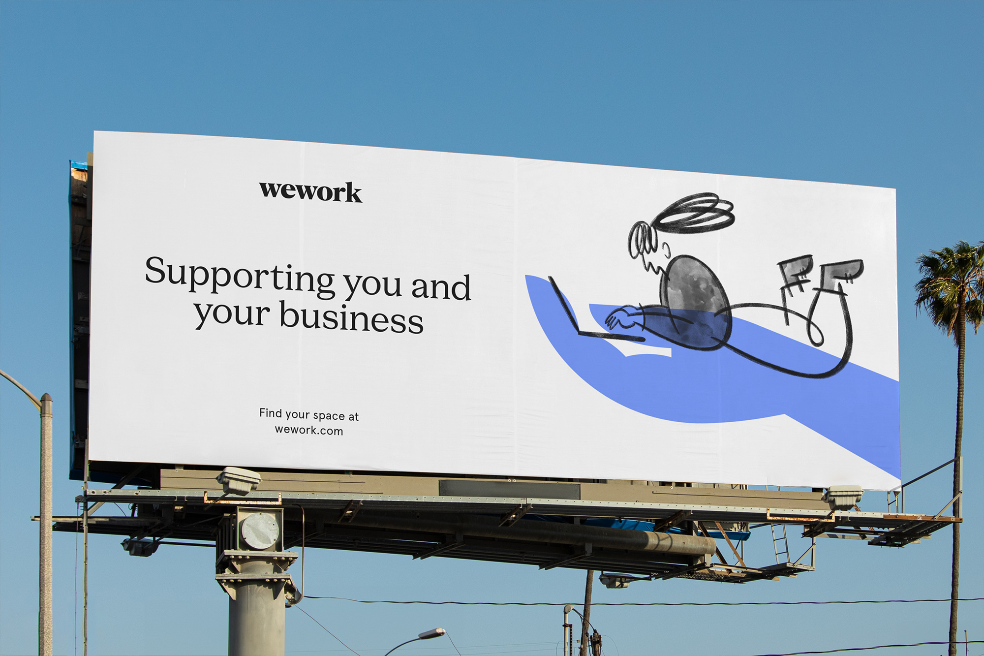 This design employs a clean, minimalist aesthetic typical of modern corporate branding, utilizing ample white space to ensure high readability. The visual language is supportive and professional, pairing clear typography with a simple, illustrative line drawing to convey a message of partnership.