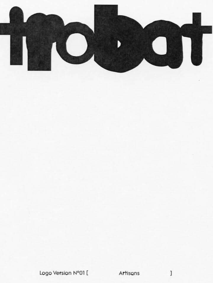 This is a stark, minimalist logo design featuring bold, heavy, sans-serif typography. The design relies on high contrast between black text and a white background to convey a sense of strength and directness.