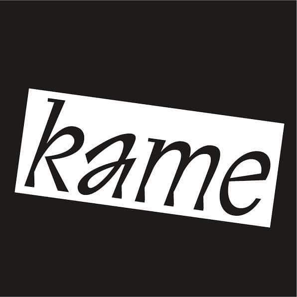 This design utilizes high contrast between stark black and white to create a clean, sophisticated visual statement. The focus is entirely on the custom typography, which lends an elegant and personal touch to the simple composition. The overall feel is modern, minimalist, and highly typographic.