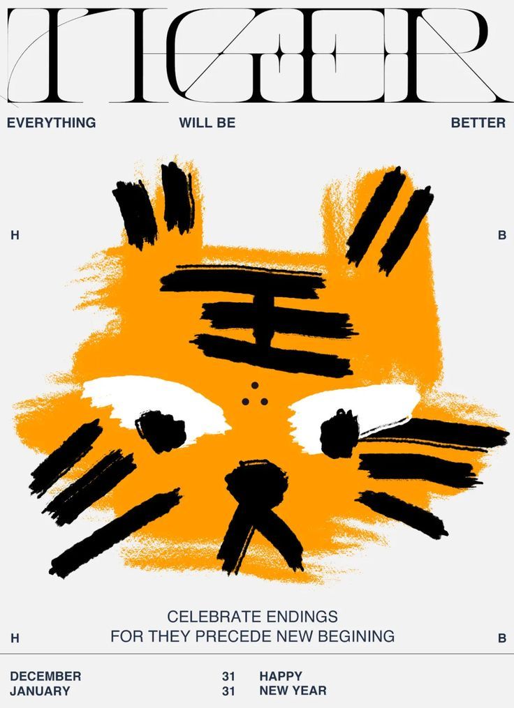 This design powerfully juxtaposes clean, modern typography with a highly expressive, hand-drawn illustration style. The visual language is bold and textural, using strong lines and warm colors to create an energetic and celebratory mood.