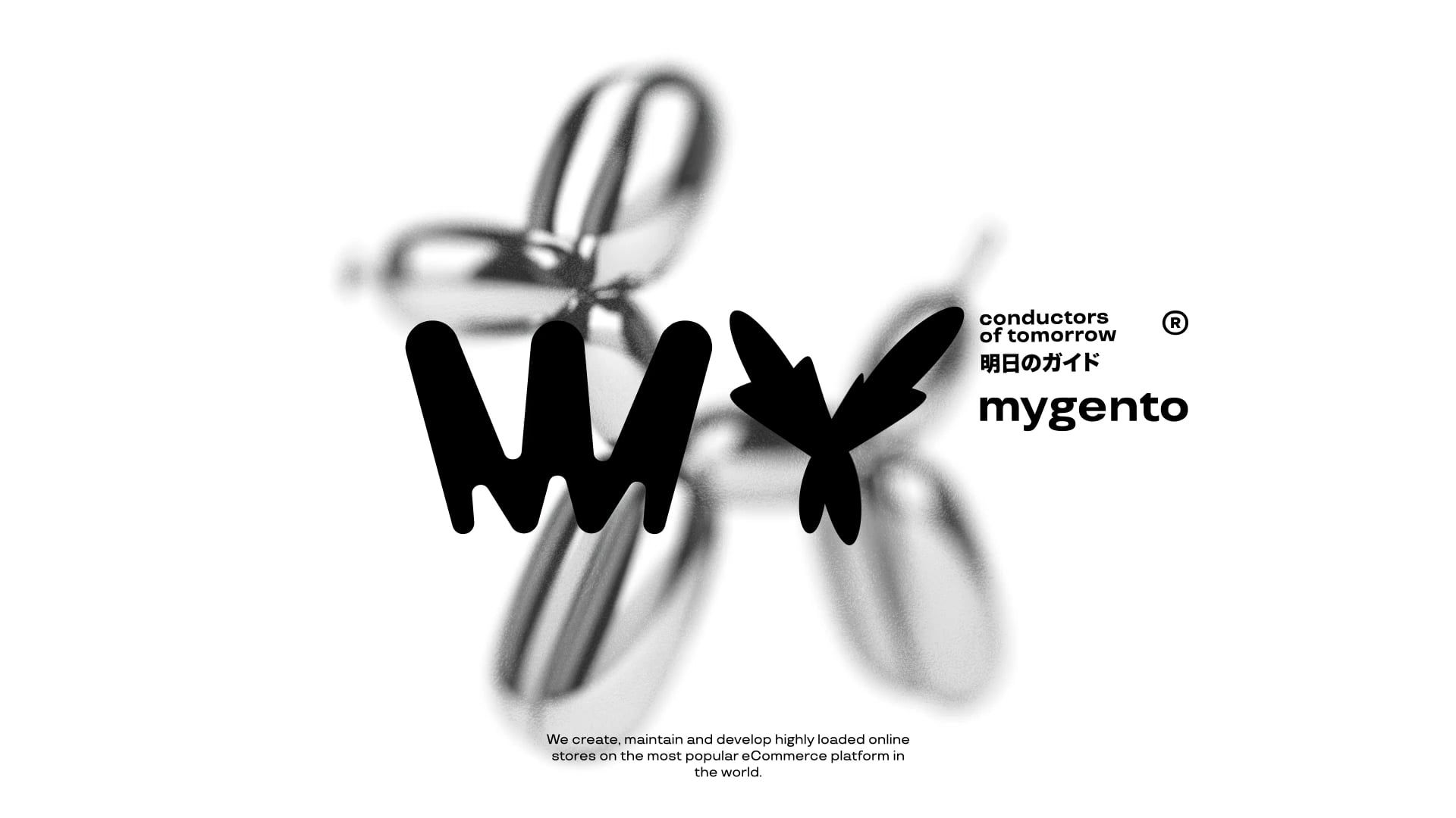 A minimalist, contemporary design featuring bold black typography overlaid on a soft, blurred grayscale photographic element. The composition merges organic forms with stark geometric letterforms, creating a sophisticated contrast between clarity and abstraction.