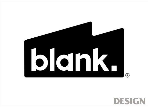 This is a clean, modern wordmark logo featuring the word 'blank' rendered in bold, sans-serif typography within a solid black, abstract shape. The design is minimalist and relies on negative space and strong geometric forms to convey a sense of simplicity and professionalism.
