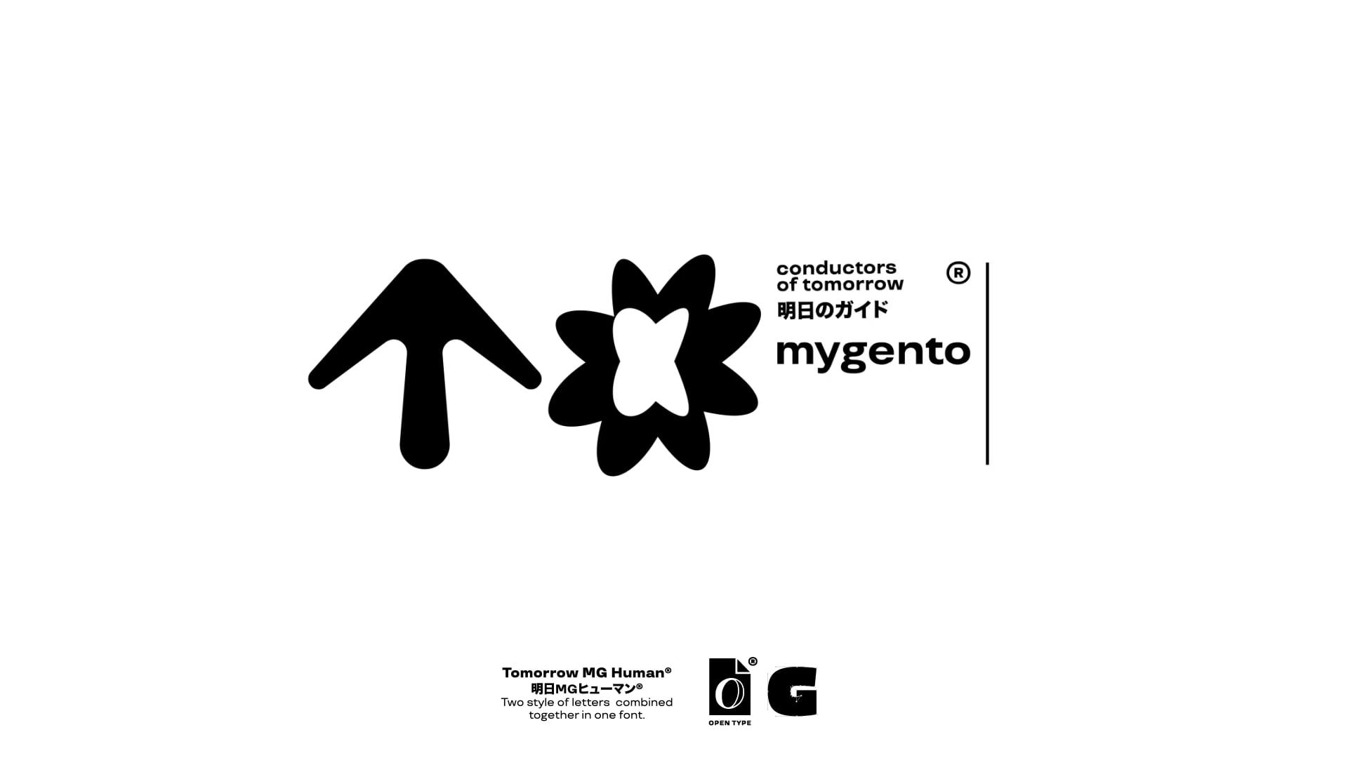 The design is minimalist and modern, utilizing a strong, simple geometric icon paired with clean, sans-serif typography. The visual language is direct and professional, focusing on a clear brand identity through negative space and strong black-and-white contrast.