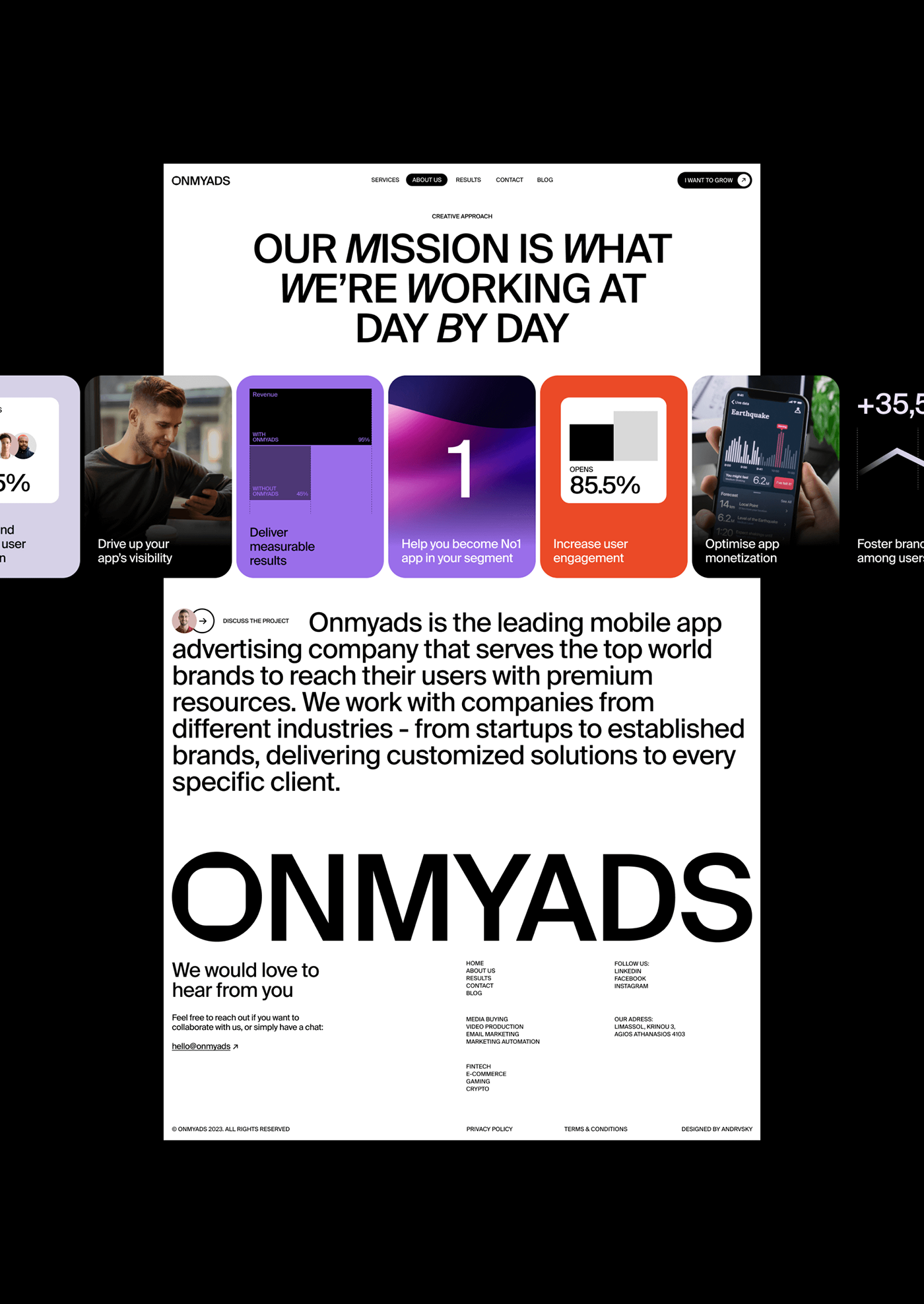 The design is clean, modern, and professional, utilizing a dark background contrasted with bright, distinct color blocks to highlight key statistics. The layout is structured and uses ample negative space to ensure readability and a premium feel.