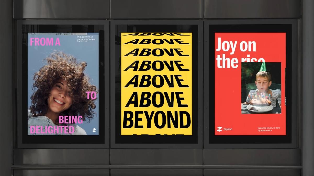This visual design utilizes high contrast and strong typography to create aspirational and energetic messaging. The panels employ a modular, clean layout with distinct color blocks, successfully guiding the viewer through a journey or transformation. The overall feel is modern, positive, and highly marketable.