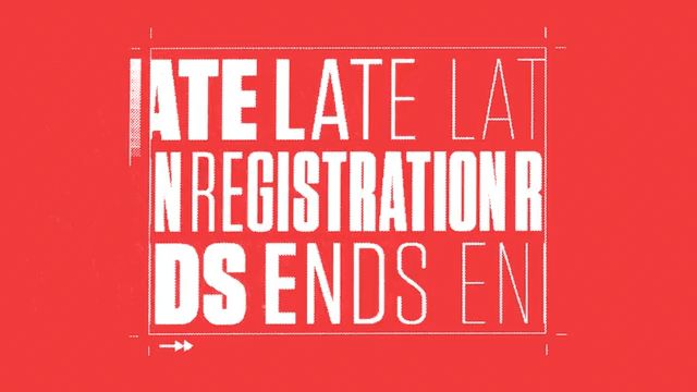 This is a stark, high-contrast graphic design featuring bold, capitalized text set against a vibrant red background. The design utilizes a distressed or textured effect around the text, giving it an urgent and official feel.