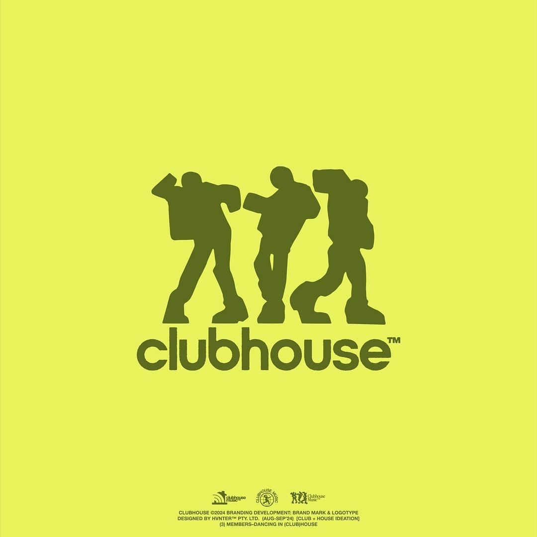 This design employs a minimalist and clean aesthetic, using contrasting shades of green to create a dynamic silhouette that implies movement and community. The visual language is modern and friendly, balancing simple geometric forms with a vibrant background to create a fresh brand identity.