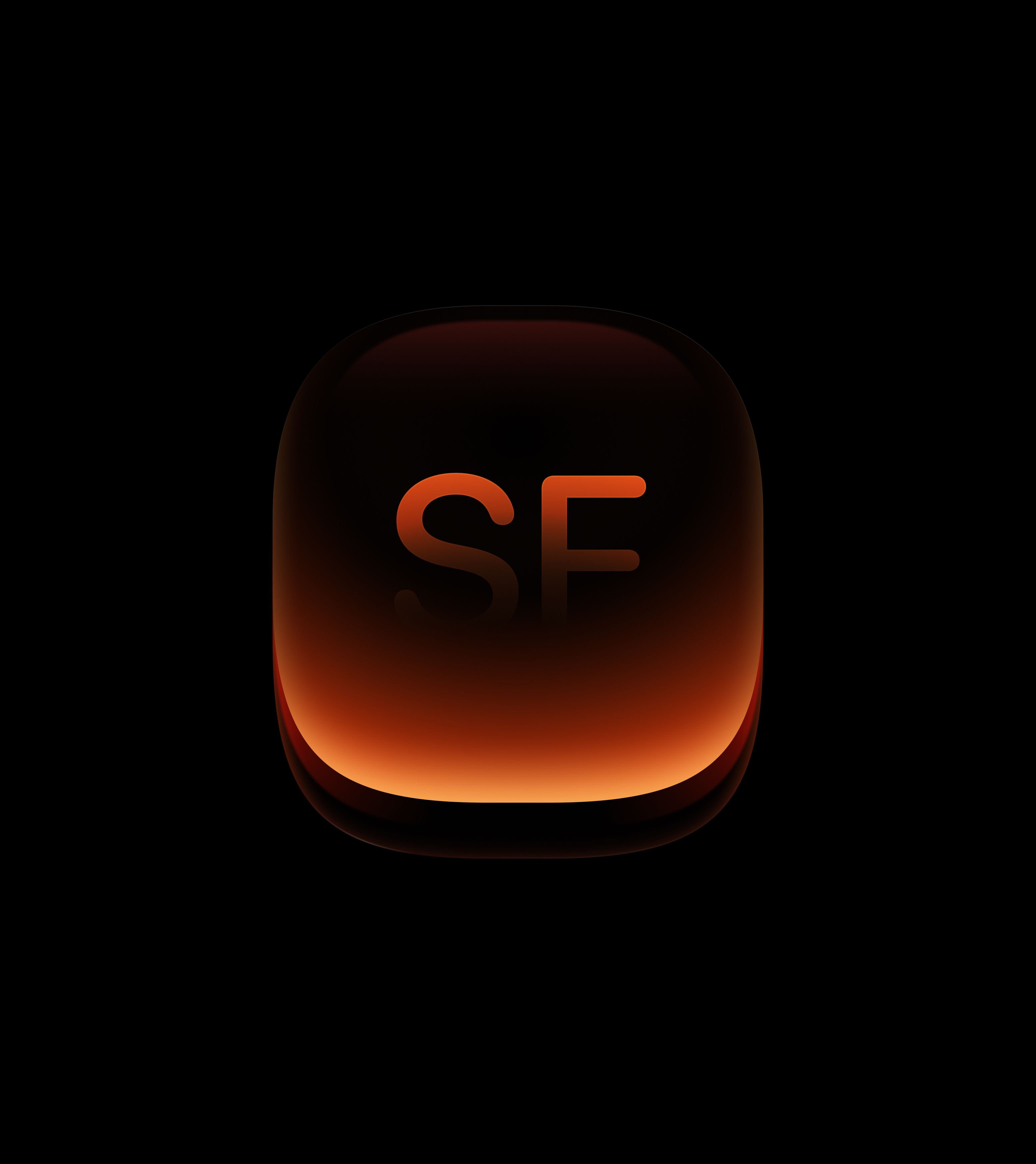 This design utilizes a striking, soft gradient effect to create depth and focus on the central initials. The visual language is minimalist and modern, relying heavily on subtle luminosity against a dark background to achieve a premium feel.