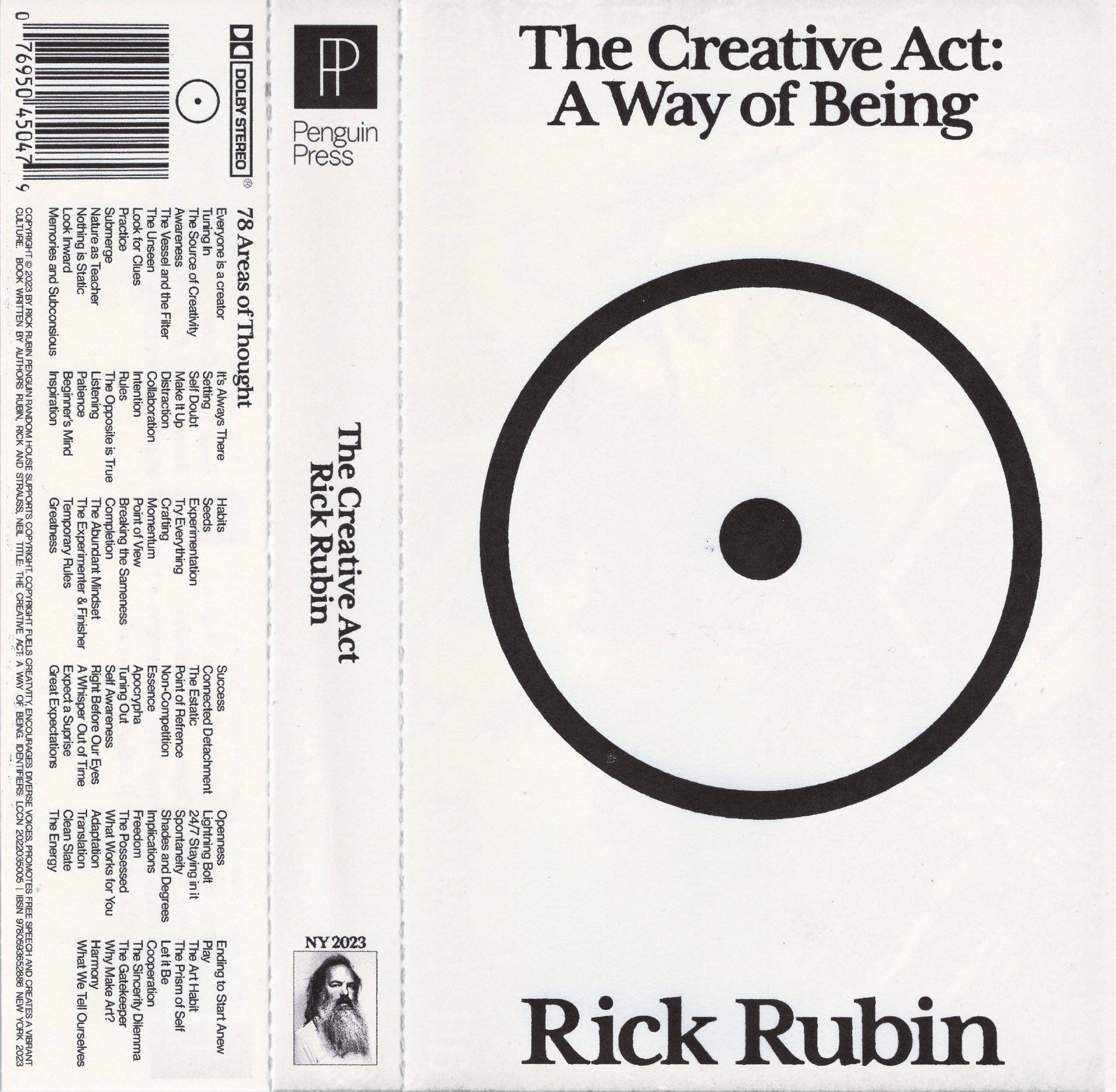 The design employs a stark, minimalist approach dominated by negative space and typographic hierarchy. The visual language is clean and direct, relying on bold text and a simple geometric motif to convey depth and intellectual focus.