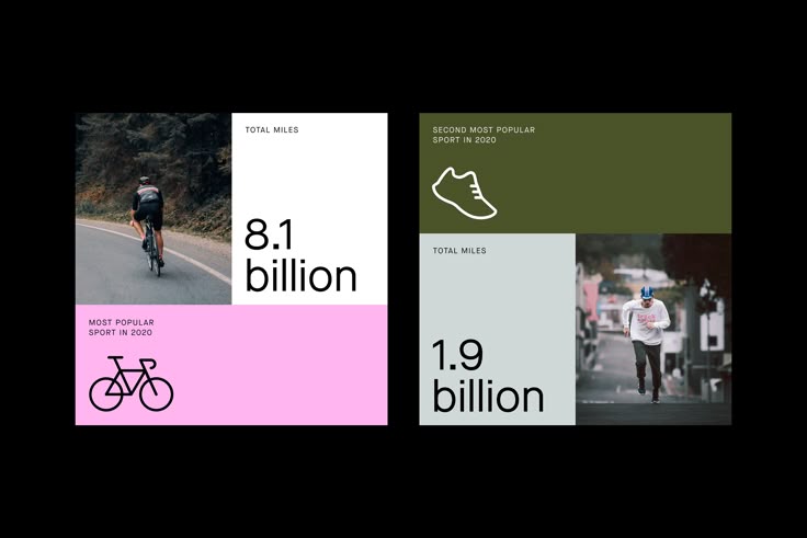 The image presents a clean, minimalist infographic style using a muted, earthy color palette contrasted with stark white and soft pink accents. The design is highly structured, focusing on presenting large numerical data points related to sports participation in a clear, modern way.