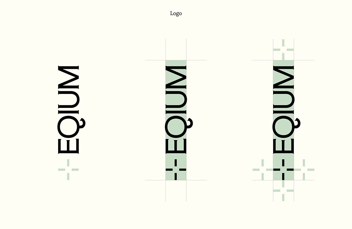 This design utilizes a stark, minimalist approach focusing on vertical typography and precise geometric alignment. The visual language is clean and modern, relying on negative space and subtle structural lines to convey a sense of order and sophistication.