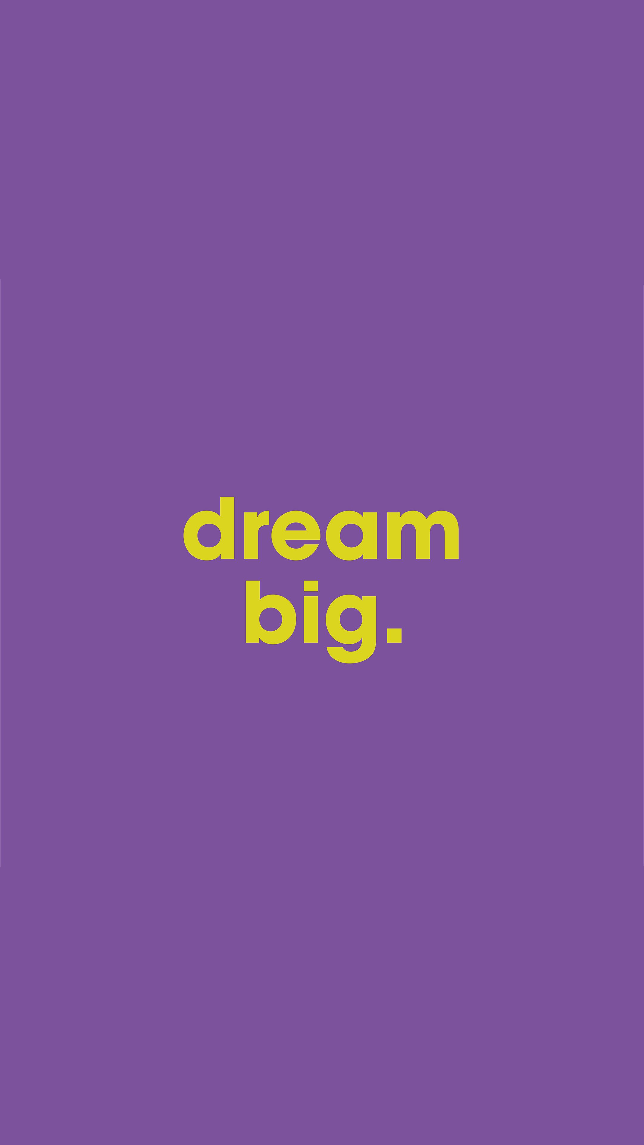 This design utilizes a stark, high-contrast pairing of purple and yellow to create an immediate and energetic visual impact. The minimalist typography focuses all attention on the motivational phrase, establishing a bold and optimistic mood.