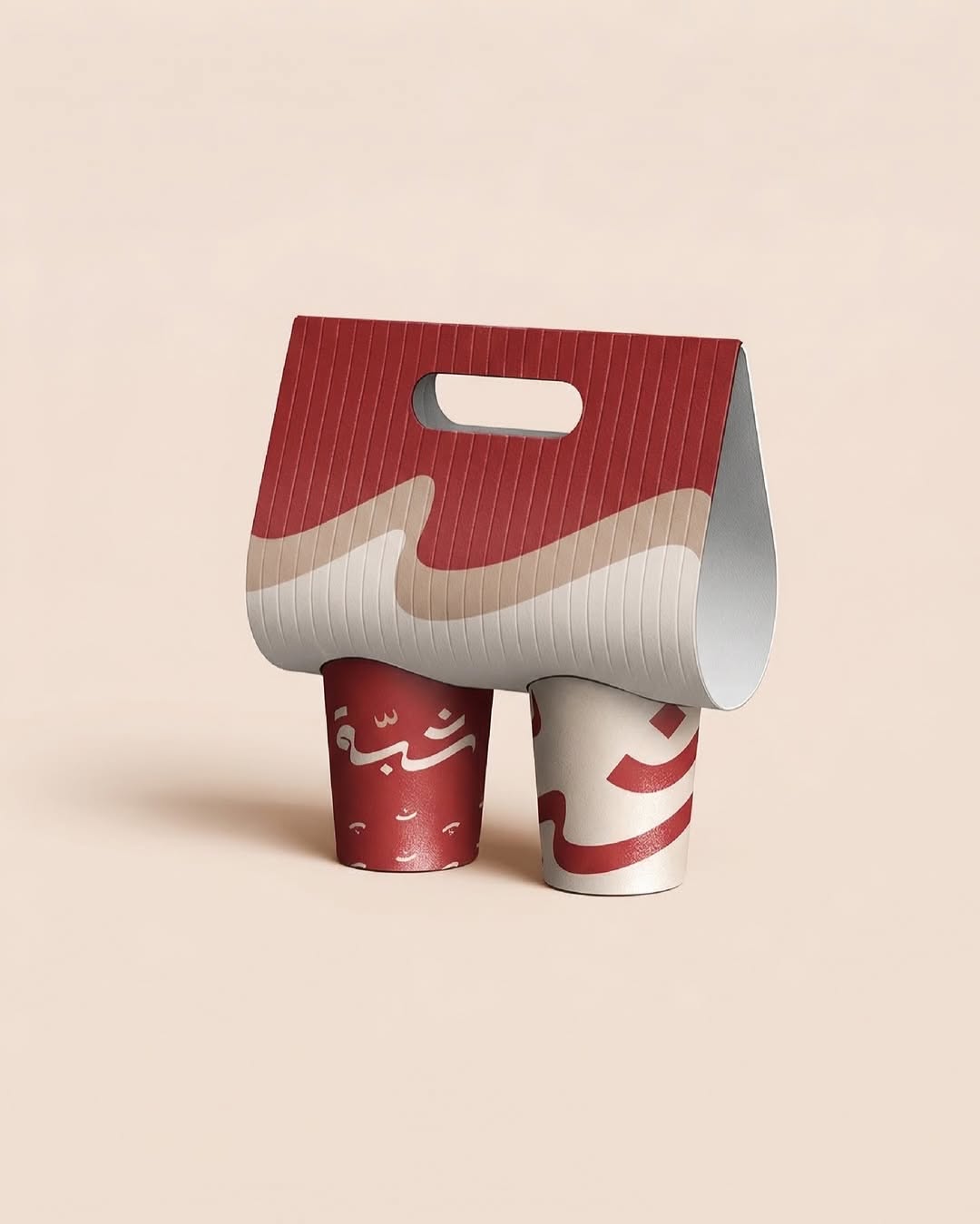 This ceramic design combines traditional earthy tones with modern, fluid wave patterns. The visual language is organic and textural, suggesting a blend of artisanal craftsmanship and contemporary simplicity.