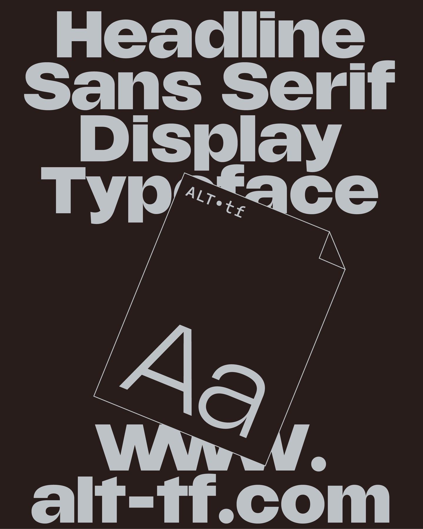 This image is a clean, high-contrast typographic display demonstrating various font styles and technical terms. The design relies on stark black and white elements to create a minimalist, academic, or technical feel focused entirely on the presentation of typefaces.
