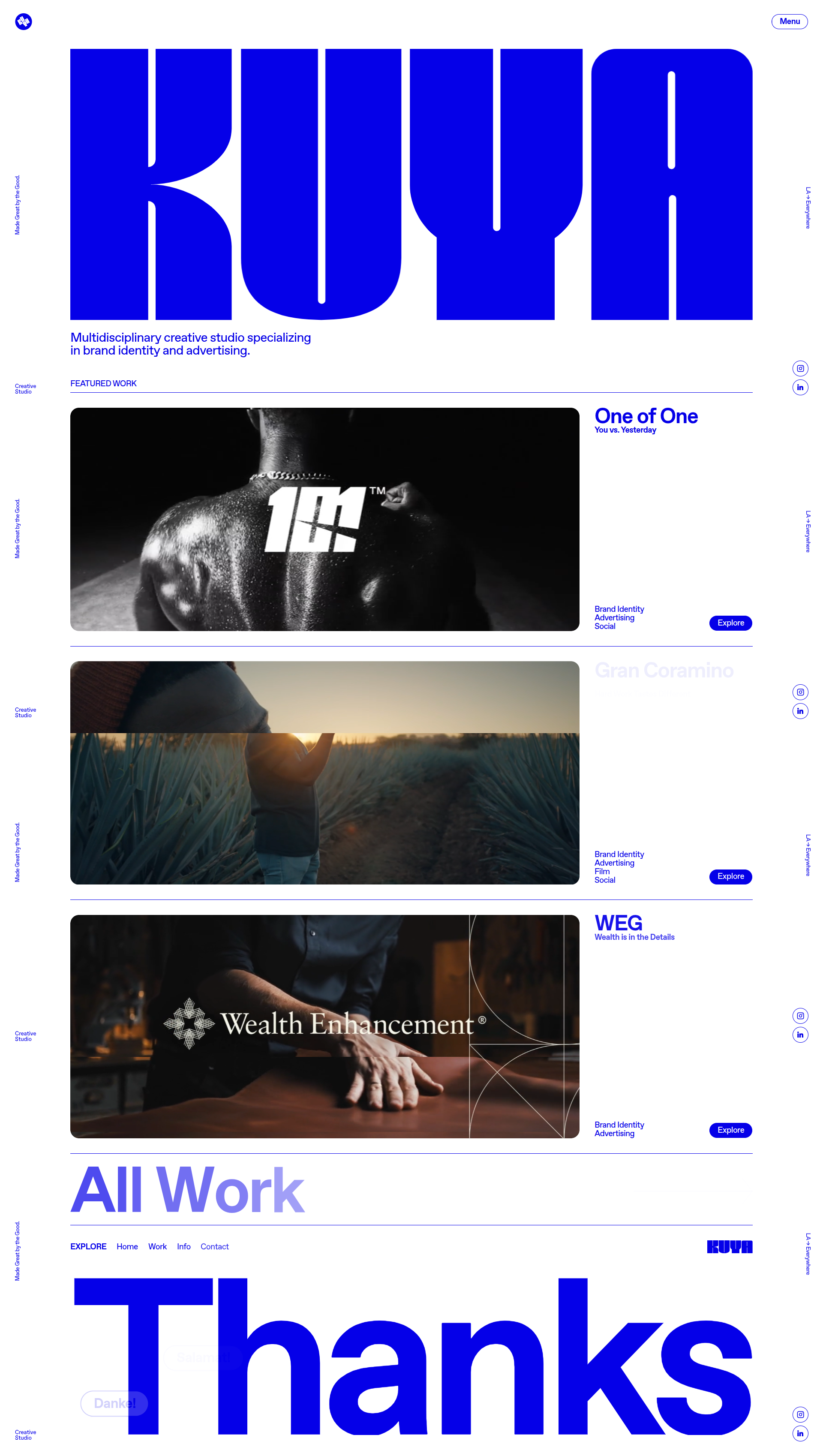 The design is bold, modern, and minimalist, relying heavily on large, sans-serif typography against a stark white background. It uses high contrast and negative space effectively to create a strong, professional, and impactful visual hierarchy.