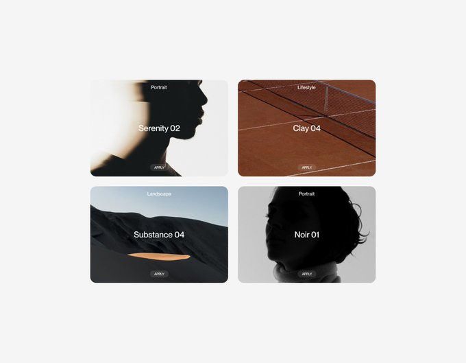 This image presents a grid of minimalist, high-contrast photographic portraits and textures, suggesting a curated collection for branding or visual mood boards. The design relies heavily on negative space and subtle tonal variations to create a sophisticated, subdued aesthetic.