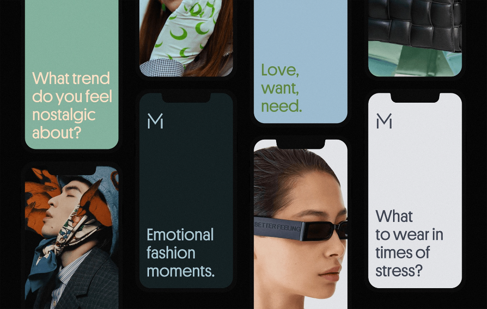 This design utilizes a sophisticated, moody aesthetic characterized by high contrast and muted tones. It employs a clean grid layout to present engaging prompts, merging photography and typography into an introspective editorial style.