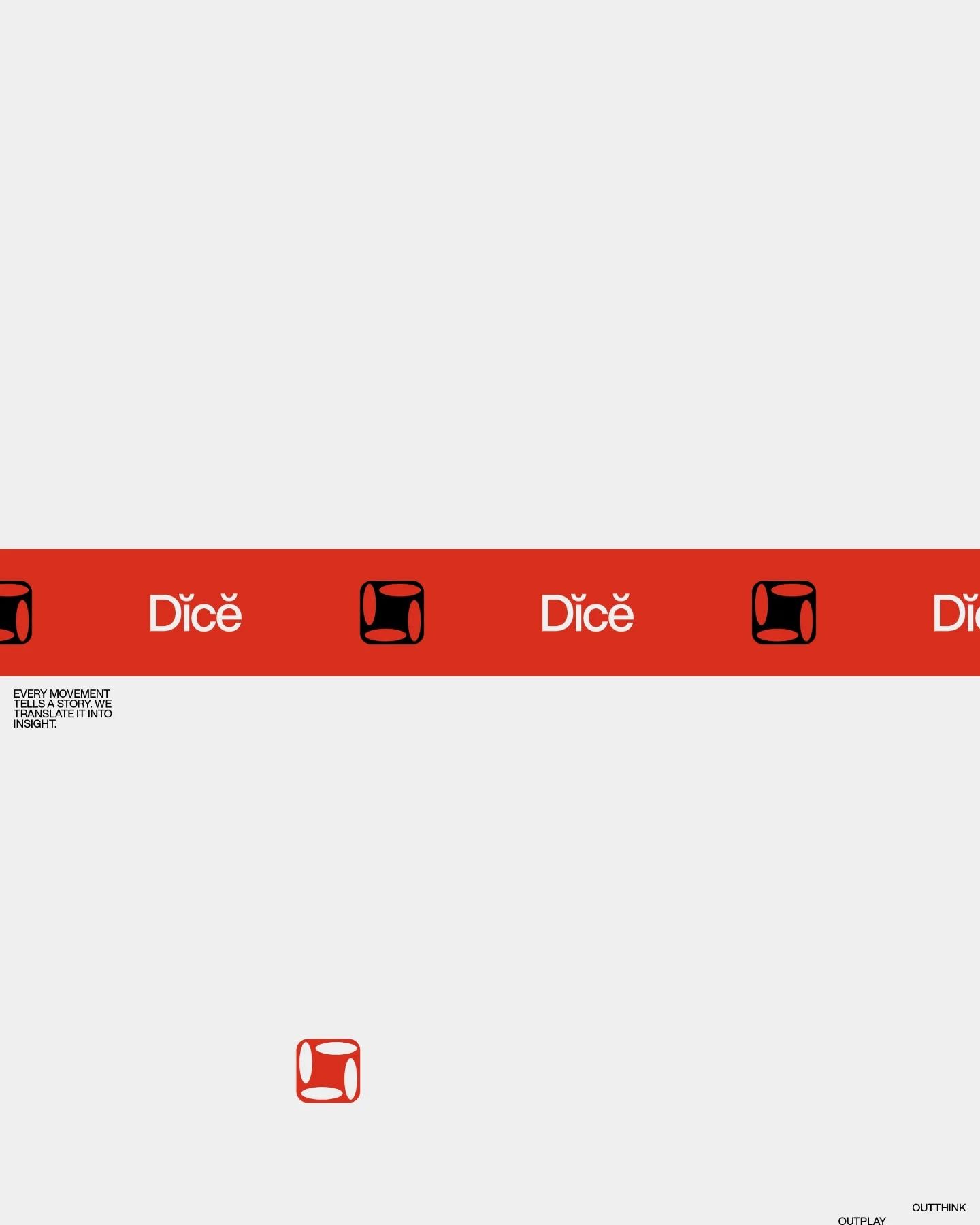 This design employs a stark, minimalist aesthetic using high contrast between gray and vibrant red to create a clean and professional visual identity. The layout is highly structured, using horizontal bands to segment information and establish clear hierarchy.