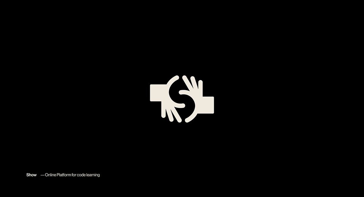 This design employs a highly minimalist and clean visual language, using stark negative space and simple geometric shapes to create a memorable icon. The overall effect is professional, modern, and highly focused, emphasizing clarity and simplicity for branding.